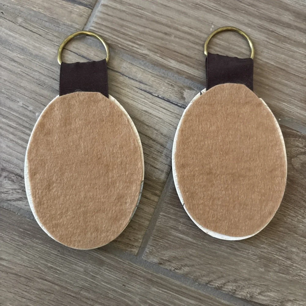 Vintage Oval Decoupage Wall‎ Plaques 2 Piece Set
